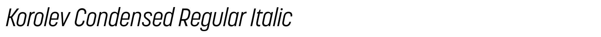 Korolev Condensed Regular Italic image
